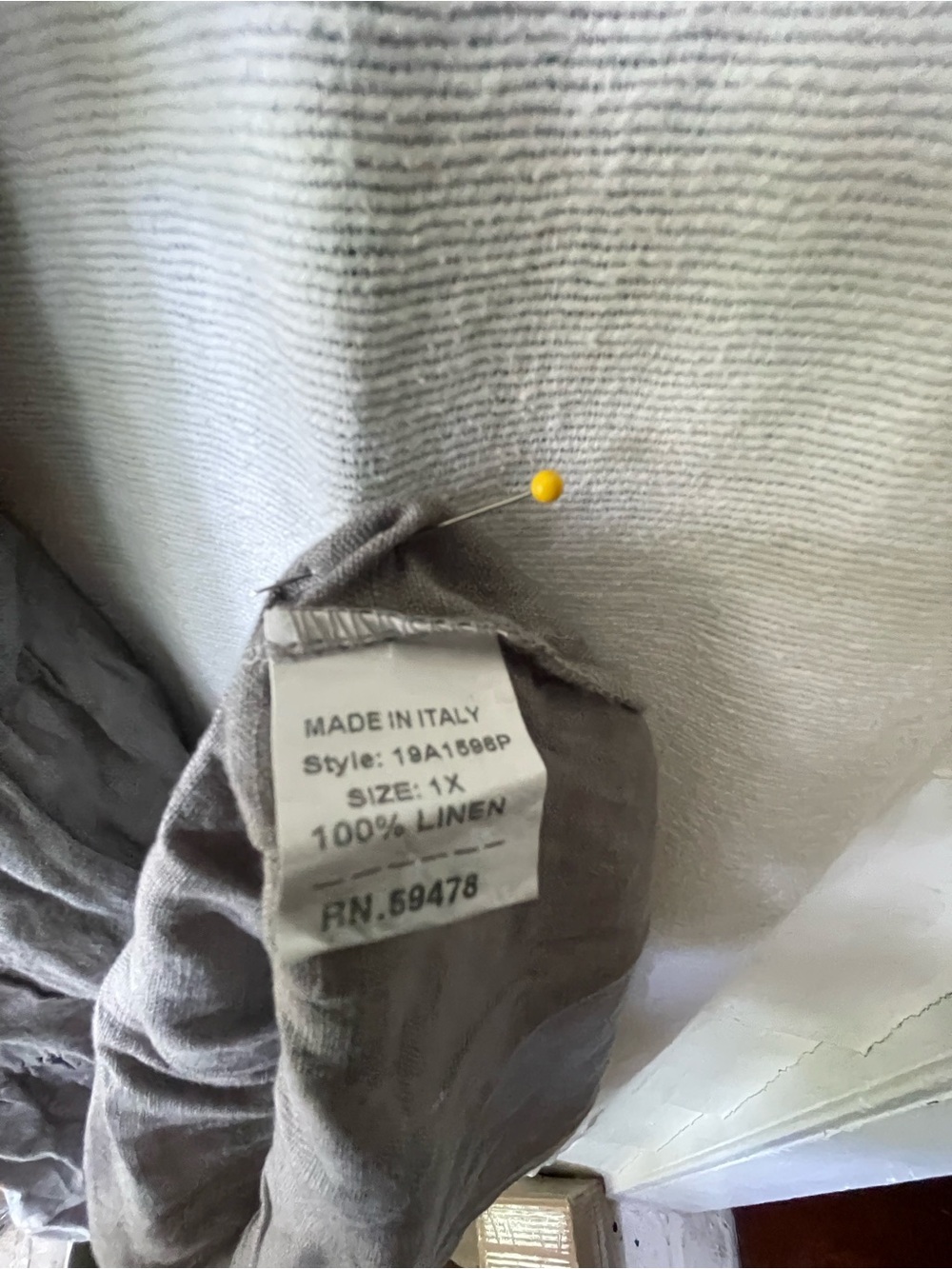 Francesca Bettini 100% Linen Beige Maxi Dress Made in Italy 1X - Picture 8 of 8